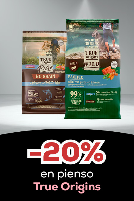 True Origins: -20% descuento en todo el pienso para perro y gato
