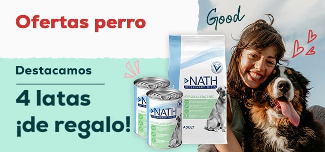 Nath Veterinary Diets: 4 latas de húmedo de regalo con pienso para perro 12 kg