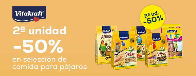 Vitakraft: -50% en la 2ª unidad en selección de comida para pájaros