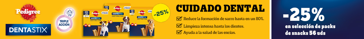Pedigree: -25% en selección de packs de snacks 56 uds