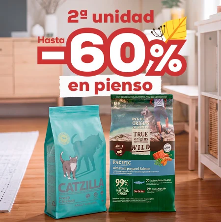 Hasta -60% en la 2ª unidad en selección de pienso