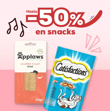 Hasta -50% en snacks para gato