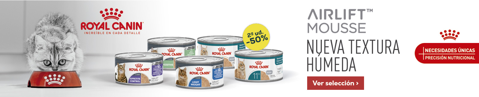 Royal Canin: -50% en la 2&ordf; unidad en Airlift Mousse, en nueva textua h&uacute;medo