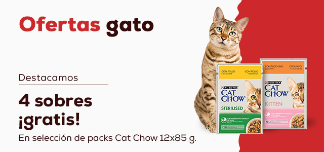 ¡4 sobres de regalo con Cat Chow!