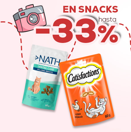 Gatos: Hasta -33% en selección de snacks