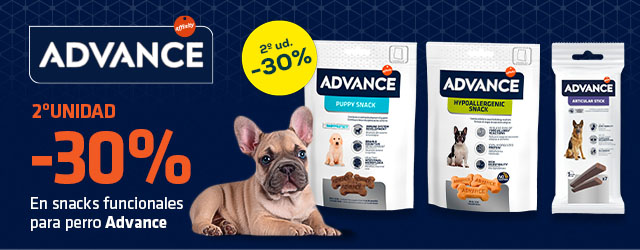 Advance: -30% en la 2ª unidad en selección de snacks funcionales para perro Advance
