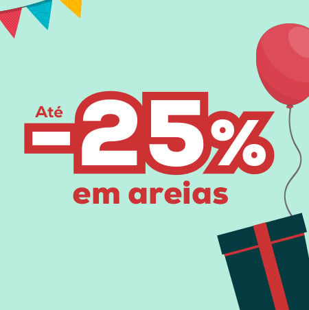 Até 25% de desconto numa seleção de areias