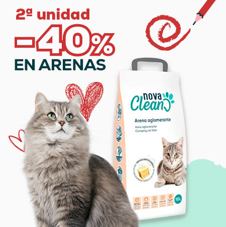 Arenas: -40% en la 2ª unidad en selección de arenas para gato