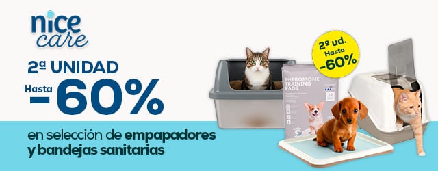 Nice Care: -60% en la 2ª unidad en selección de empapadores y bandejas sanitarias