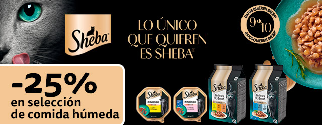 Sheba: -25% en  selección de packs de húmedo para gato 12 uds