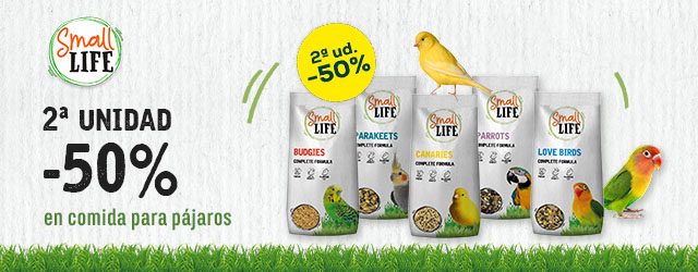 Small Life:  -50% en 2ª unidad en comida para pájaros