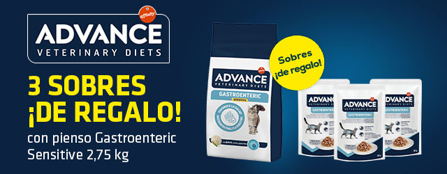 Advance Veterinary Diets: 3 sobres de húmedo de regalo con pienso Gastroenteric Sensitive 2,75 kg