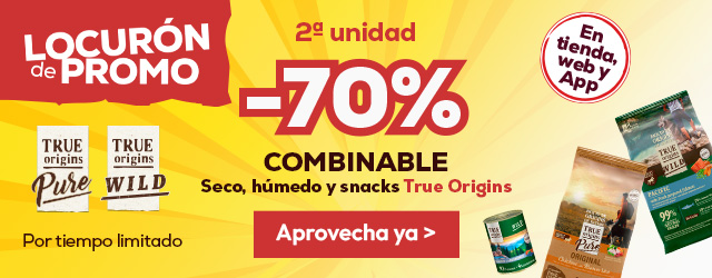 True Origins: -70% en la 2ª unidad de pienso, húmedo y snacks para perro
