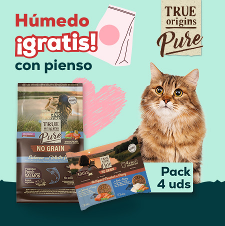 True Origins Pure: Húmedo de regalo con selección de pienso para gato