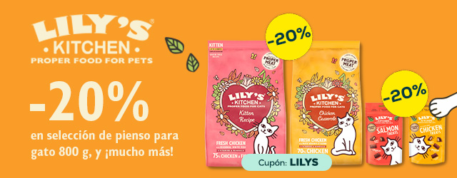 Lily's Kitchen: -20% en pienso y en packs 6 uds. de snacks para gato