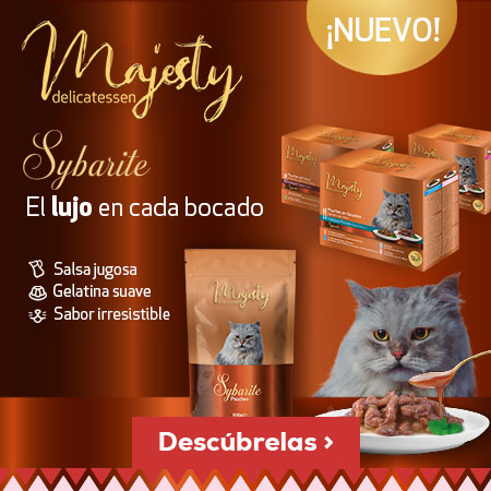 Nuevas recetas de comida húmeda  Majesty Sybarite. Para gatos con paladares exigentes. Nuevas recetas de comida húmeda  Majesty Sybarite. Para gatos con paladares exigentes.