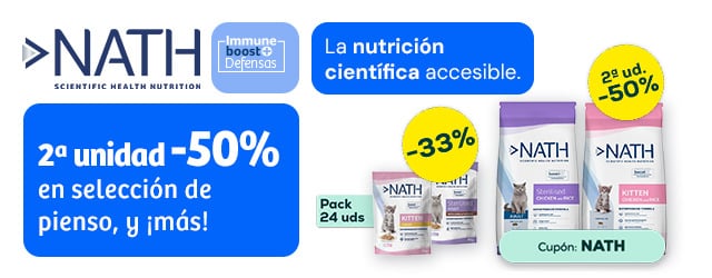 Nath: 2 ud al -50% en pienso para gato y 33% en packs de húmedo