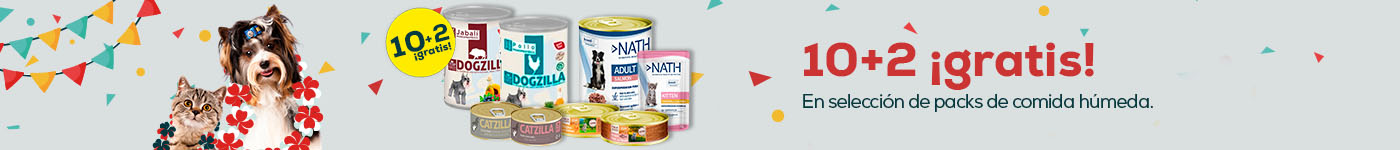 Snacks marcas exclusivas: 10 + 2 gratis en packs de 12 unidades de comida húmeda de las marcas Nath, True Origins Pure, Catzilla y Dogzilla