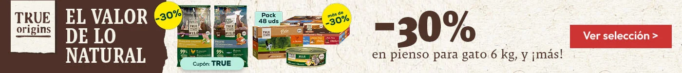 Mes de True Origins: -30% en pienso para gato 6 kg, y más de 30% en selección de packs de húmedo para gato