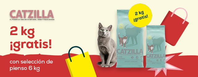 Catzilla: 2 kilos gratis con selección de pienso 6 kg