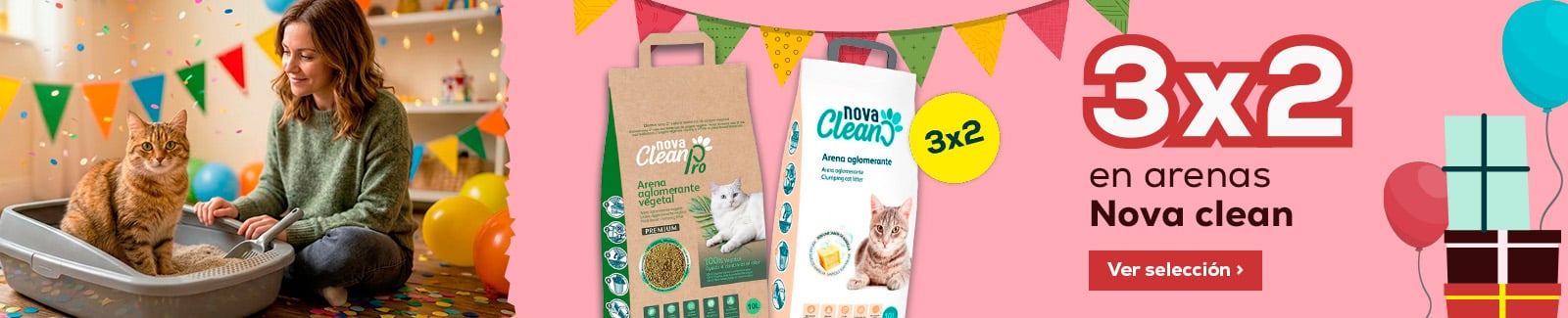 Nova Clean: 3 x 2 en selecci&oacute;n de arena aglomerante  Marsella y Pro Vegetal 10l
