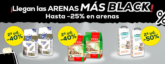 Llegan las arenas más Black. Hasta -25% en arenas