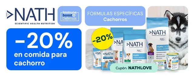 Nath: -20% en selección de comida para cachorro