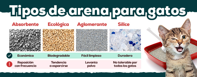 Tipos de arenas para gatos