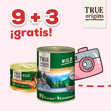 True Origins: 9 + 3 gratis en selección de packs de comida húmeda para perro y gato