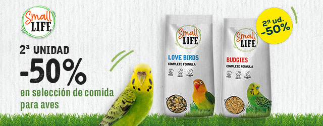 Small Life: -50% en la 2ª unidad en selección de comida para aves