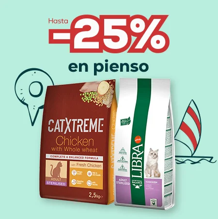 Hasta - 25% en pienso para gato