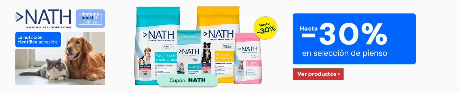 Nath: Hasta -30% en selecci&oacute;n de pienso