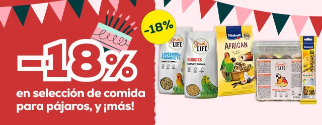 -18% en selección de comida para pájaros, ¡más!