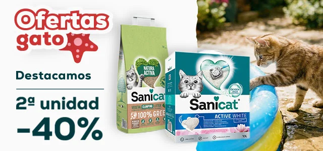 Sanicat: -40% en la 2ª unidad en selección de arenas para gato