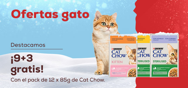 ¡9+3 en húmedo en la marca Cat Chow!