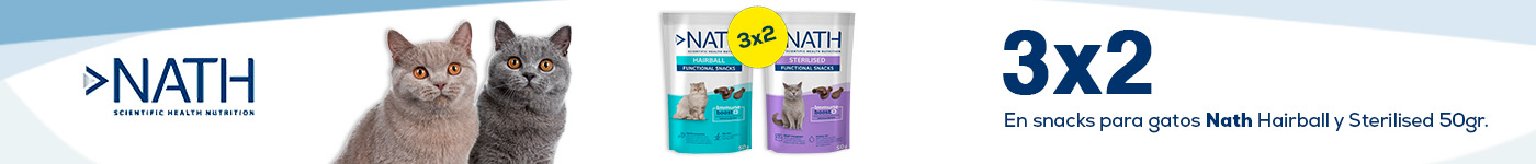 Nath: 3x2 en selección de snacks para gato