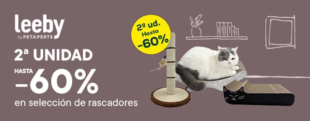 Leeby: -60% en la 2ª unidad en selección de rascadores para gato