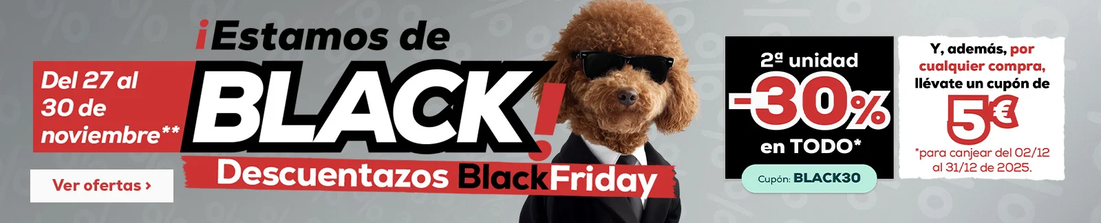 30% descuento en la segunda unidad