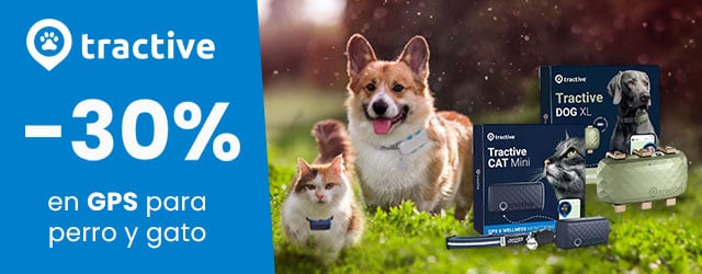 Tractive: -30% en GPS para perro y gato