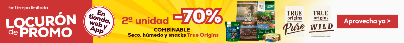 True Origins: -70% en la 2ª unidad de pienso, húmedo y snacks para gato