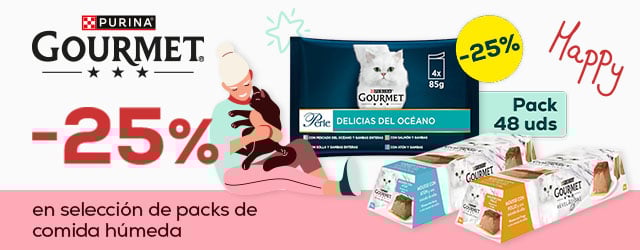 Gourmet: -25% en selección de packs de húmedo