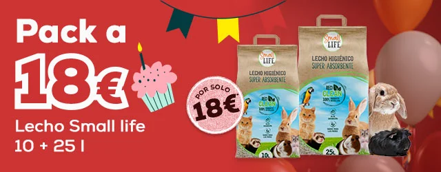 Small life: Pack a 18€ en lecho para roedores 25 + 10 litros