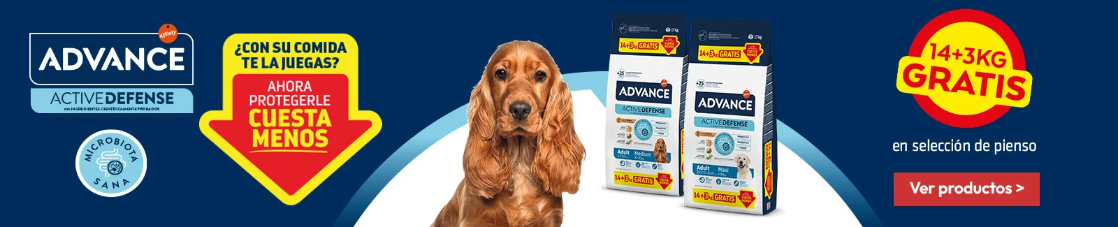 Advance: 14 + 3 kilos gratis en selección de pienso para perro Advance: 14 + 3 kilos gratis en selección de pienso para perro