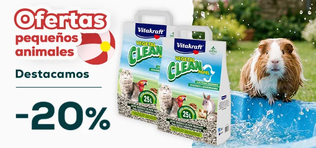 Vitakraft: -20% en lecho Vegetal Clean 25l