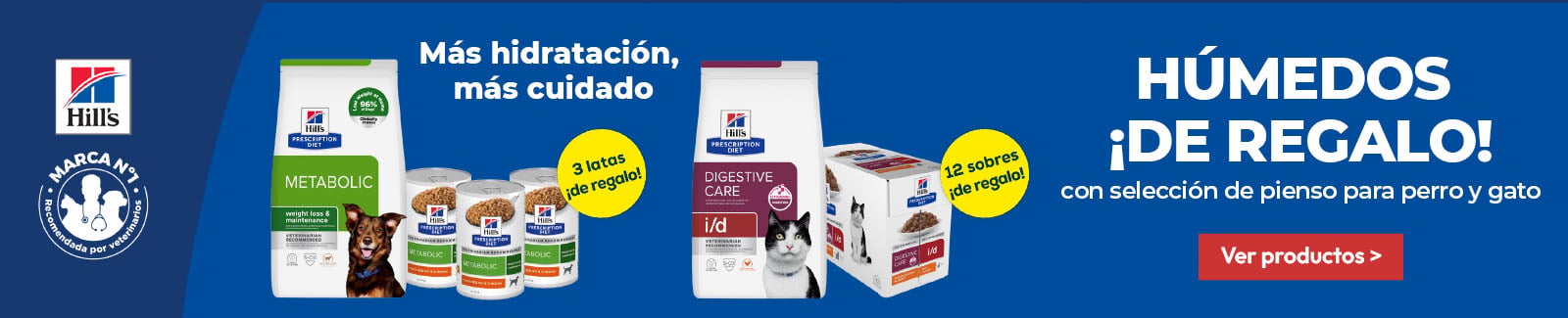 Hill's Prescription Diet: &iexcl;H&uacute;medo de regalo! con la compra de selecci&oacute;n de pienso para perro y gato