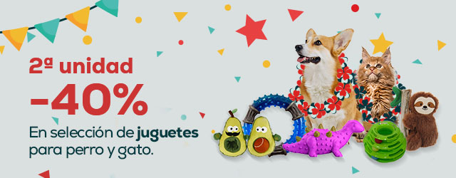 Juguetes: -40% en la 2ª unidad en selección de juguetes para perro y gato