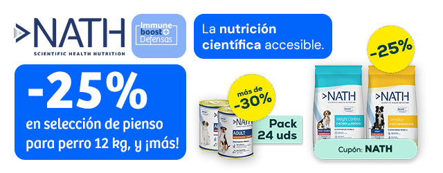 Nath: -25% en selección de pienso para perro, y más de -30% en selección de packs de húmedo para perro 24 uds