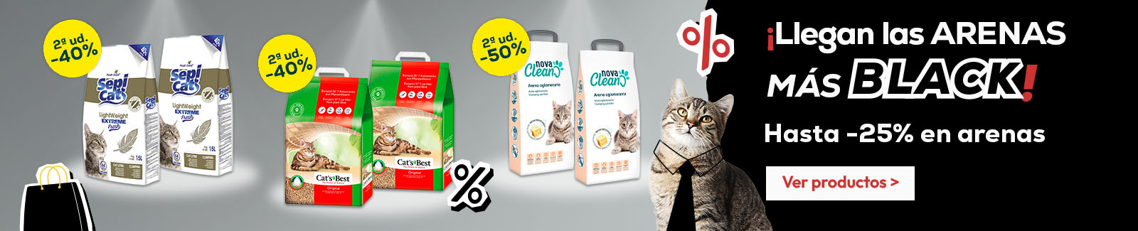 'Llegan las arenas más Black. Hasta -25% en arenas