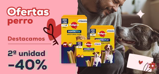 Pedigree: -40% en la 2ª unidad en selección de snacks dentales