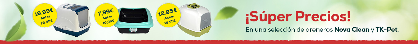 Súper Precios en una selección de areneros Nova Clean y TK-Pet